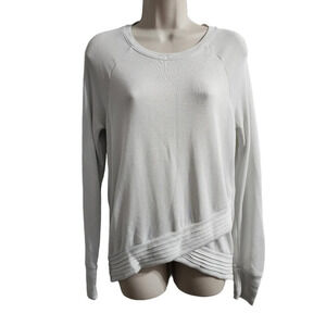ATHLETA White Serenity Criss Cross Sweatshirt Size XS